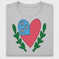 Patriotic Heart Cactus DTF Transfer