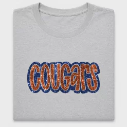 Cougars Sequin Glitter DTF Transfer