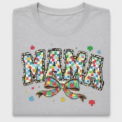 Autism Mama Puzzle Bow DTF Transfer