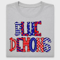 Patriotic Blue Demons DTF Transfer