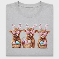 Easter Highland Cow DTF Transfer