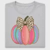 Leopard Glitter Pumpkin Bow DTF Transfer