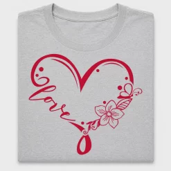 Floral Love Heart DTF Transfer