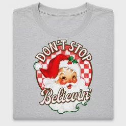 Retro Santa Don't Stop Believing DTF Transfer