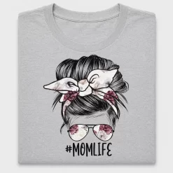 Mom Life Messy Bun DTF Transfer