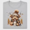Cozy Highland Cow Winter DTF Transfer