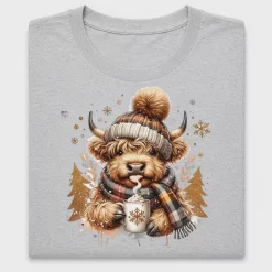 Cozy Highland Cow Winter DTF Transfer