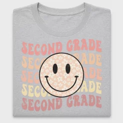 Second Grade Smiley Daisy DTF Transfer