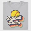 Retro Softball Dad DTF Transfer