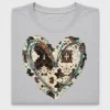 Cowhide Heart Turquoise Cross DTF Transfer