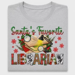 Santa's Favorite Librarian DTF Transfer