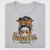 One Thankful Mama Messy Bun DTF Transfer