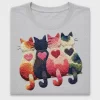 Colorful Crochet Cats DTF Transfer