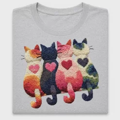 Colorful Crochet Cats DTF Transfer