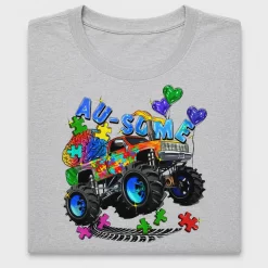 Autism Awareness Monster Truck DTF Transfer