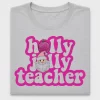 Holly Jolly Teacher Christmas DTF Transfer