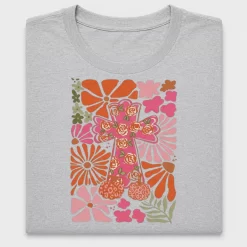 Retro Floral Cross DTF Transfer