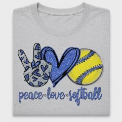 Peace Love Softball DTF Transfer
