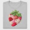 Vintage Patchwork Strawberry DTF Transfer
