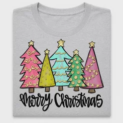 Whimsical Christmas Trees DTF Transfer