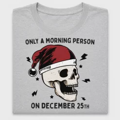 Christmas Morning Person Skull DTF Transfer
