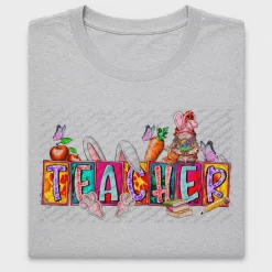 Teacher Easter Bunny DTF Transfer