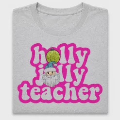 Holly Jolly Teacher Christmas DTF Transfer