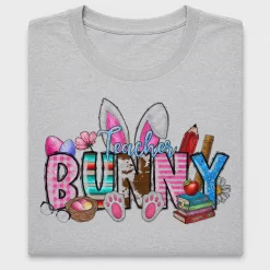 Teacher Bunny DTF Transfer Design