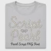 Pearl Beaded Script Font DTF Transfer