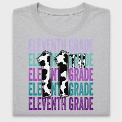 Eleventh Grade Cow Print DTF Transfer