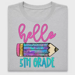 Retro 5th Grade Pencil DTF Transfer