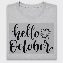 Hello October DTF Transfer Design