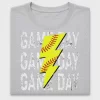 Softball Lightning Bolt DTF Transfer