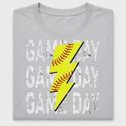 Softball Lightning Bolt DTF Transfer