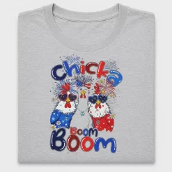 Patriotic Chicken Chick Boom DTF Transfer