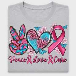 Peace Love Cure Breast Cancer DTF Transfer