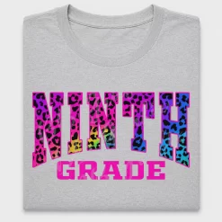 Ninth Grade Rainbow Leopard DTF Transfer