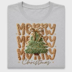 Merry Christmas Tree Leopard Bow DTF Transfer
