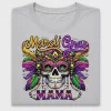 Mardi Gras Mama Skull DTF Transfer