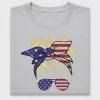 Patriotic Messy Bun DTF Transfer