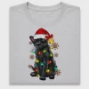Christmas Black Cat DTF Transfer