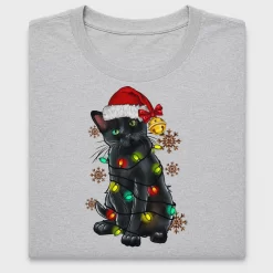 Christmas Black Cat DTF Transfer