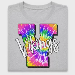 Tie Dye Vikings Letter DTF Transfer
