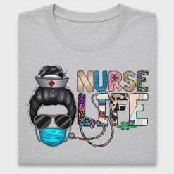Nurse Life Messy Bun DTF Transfer