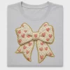 Knit Heart Bow DTF Transfer