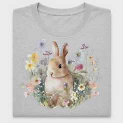 Watercolor Floral Bunny DTF Transfer