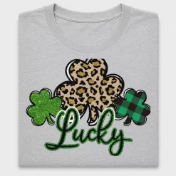 Leopard Shamrock Lucky DTF Transfer
