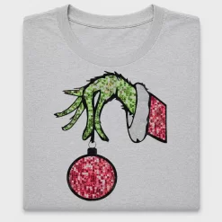 Grinch Hand Sequin Ornament DTF Transfer
