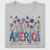 America Floral DTF Transfer