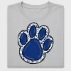 Blue Paw Print Splatter DTF Transfer